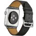 Curea iUni compatibila cu Apple Watch 1/2/3/4/5/6/7, 42mm, Single Tour, Piele, Negru