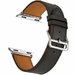 Curea iUni compatibila cu Apple Watch 1/2/3/4/5/6/7, 38mm, Single Tour, Piele, Negru